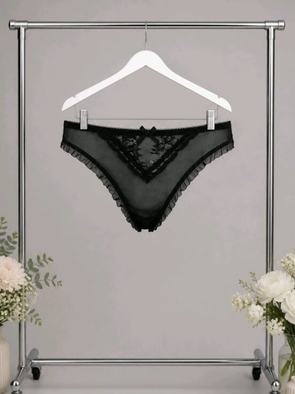 Killstar ✦ Rosetta Panty ✦ Black Lace Gothic Strappy Triangle Cutout Detail XL